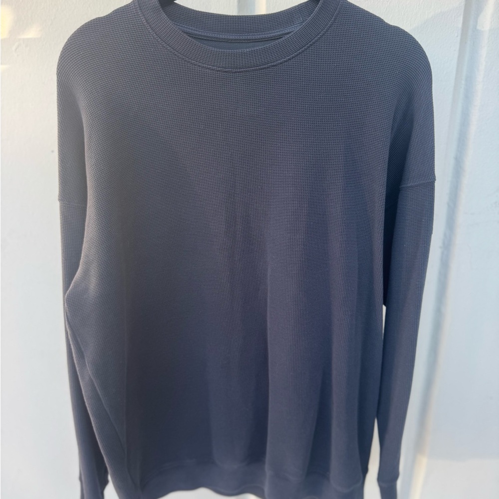 Alo waffle sweater black size xs